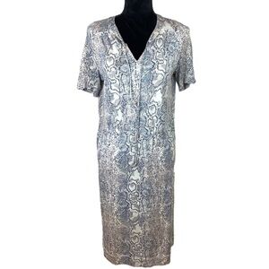 GERARD DAREL SILK BLEND SNAKE SKIN PRINT DRESS